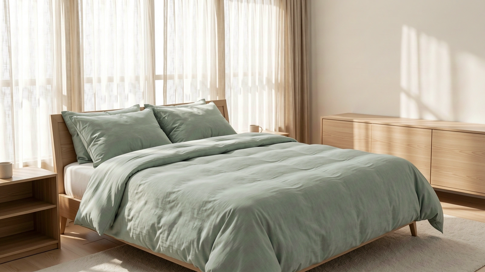 Chambre sereine et épurée